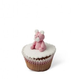Τρισδιάστατο Cupcake Αρκουδάκι Ροζ