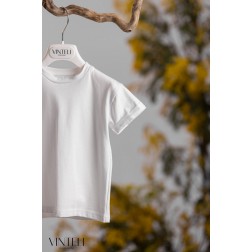 Λευκό Βαμβακερό T-shirt Vinteli 5225