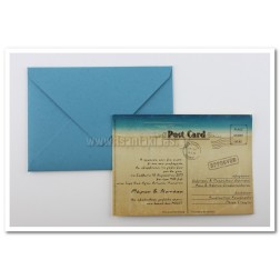 Προσκλητήριο Γάμου "Post card"