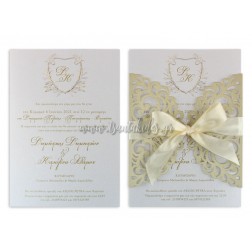 Προσκλητήριο Γάμου "Golden Wreath" 7750