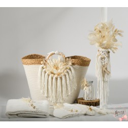 Σετ βάπτισης για κορίτσι " boho macrame"