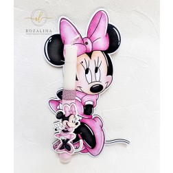 Πασχαλινή Λαμπάδα Ξύλινη Πλάτη "Minnie"