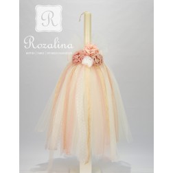 Λαμπάδα Βάπτισης "Romantic Dress"