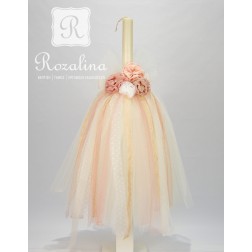 Λαμπάδα Βάπτισης "Romantic Dress"